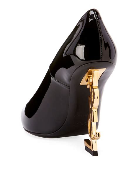 ysl tie heel|saint laurent ysl heel pump.